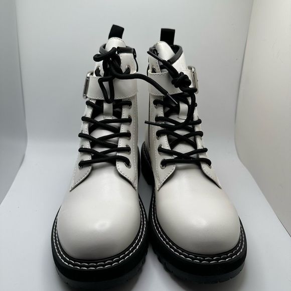 DUNES Women's lace up Boot 8.5 WHITE - Picture 2 of 7